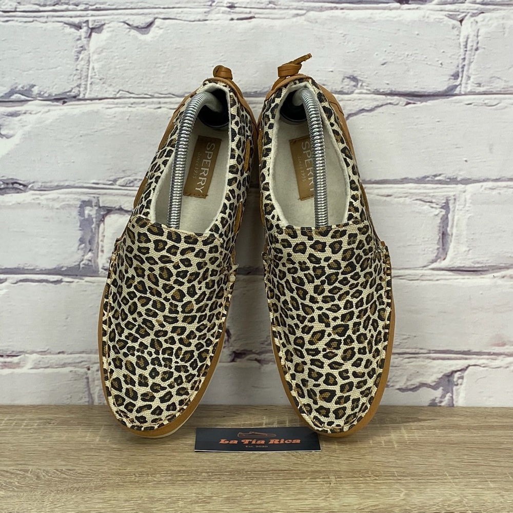 Sperry Moc-Sider Leopard Slip On Moccasin Shoes - Picture 5 of 8